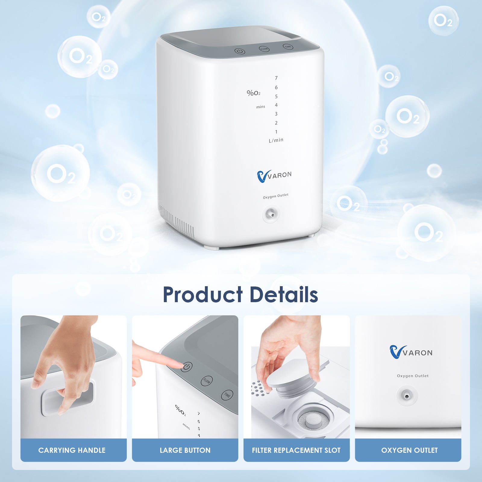 1-7L/Min Home Oxygen Concentrator VH-3