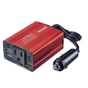 150W Car Power Inverter DC/AC Car with 3.1A Dual USB Car Adapter-Red - VARON