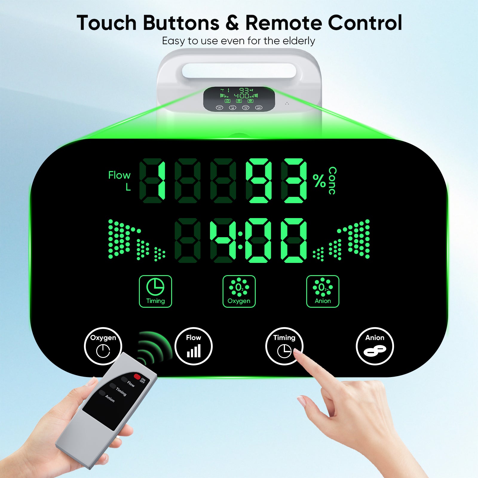 VARON  1-8L/Min Home Oxygen Concentrator DF-011