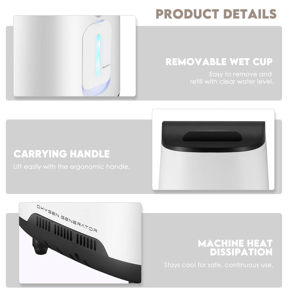 VARON VH-2 | Continuous Flow Home Oxygen Concentrator (1-7 settings)