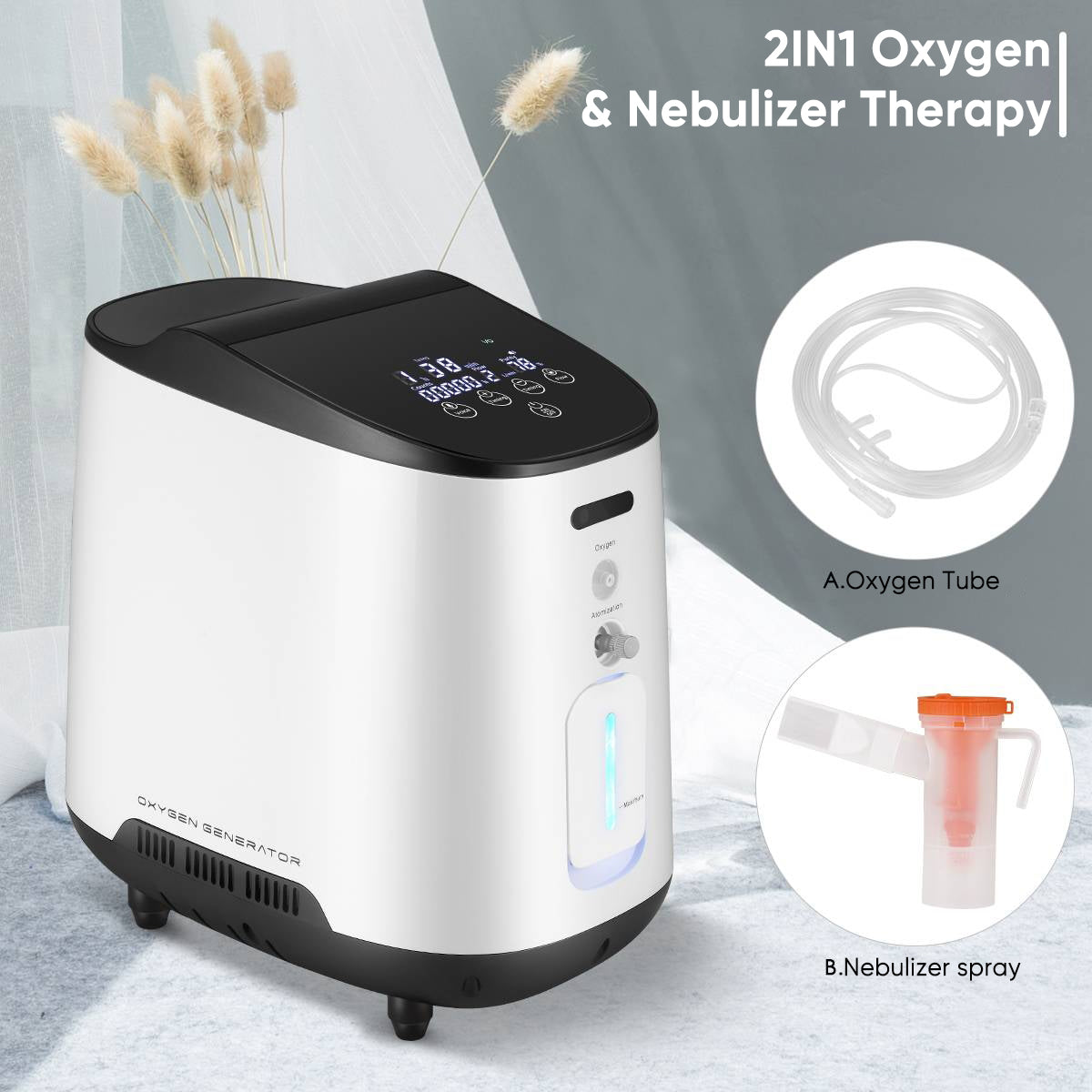 VARON VH-2 | Continuous Flow Home Oxygen Concentrator (1-7 settings)