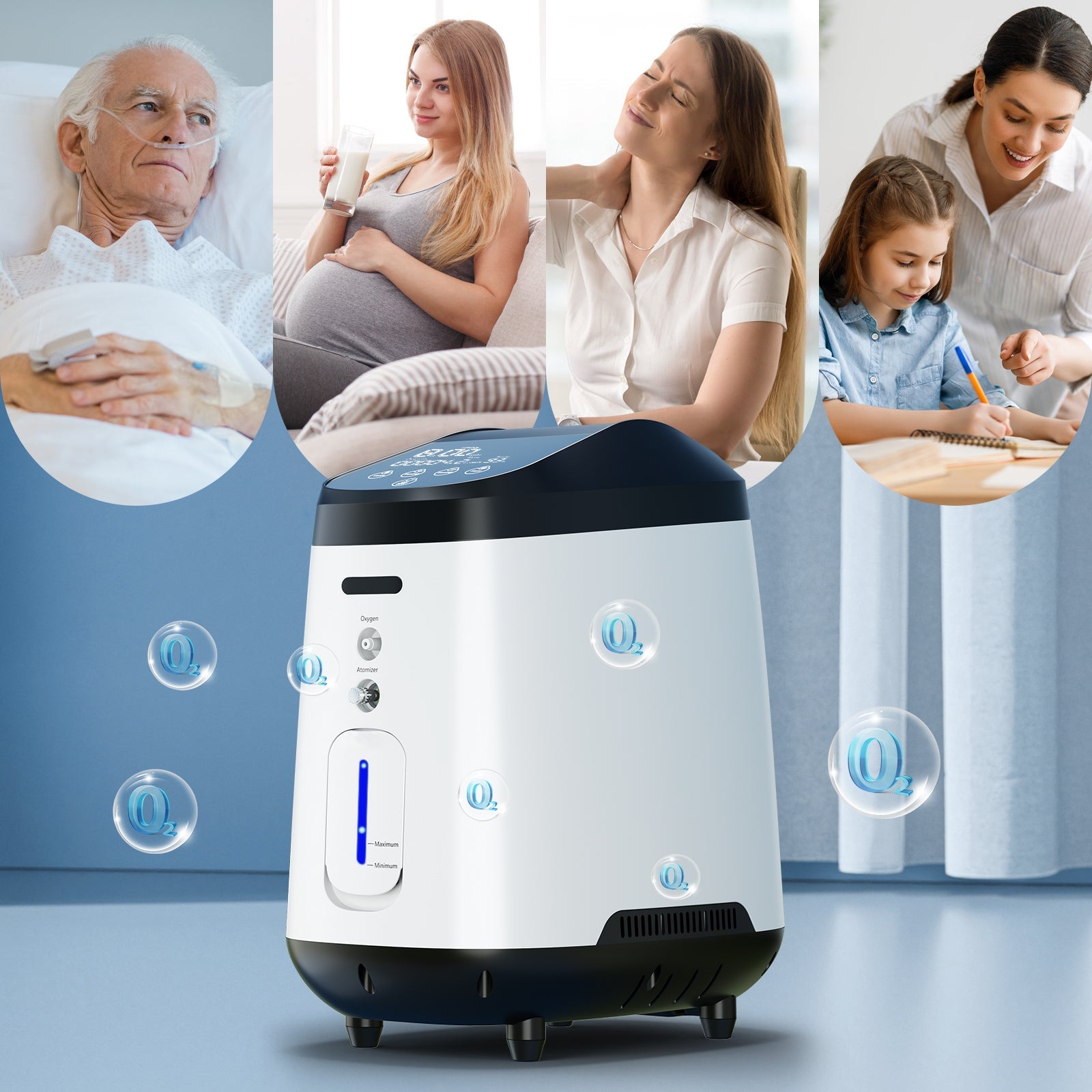 VARON VH-2 Pro | Continuous Flow Home Oxygen Concentrator (1-8 settings)