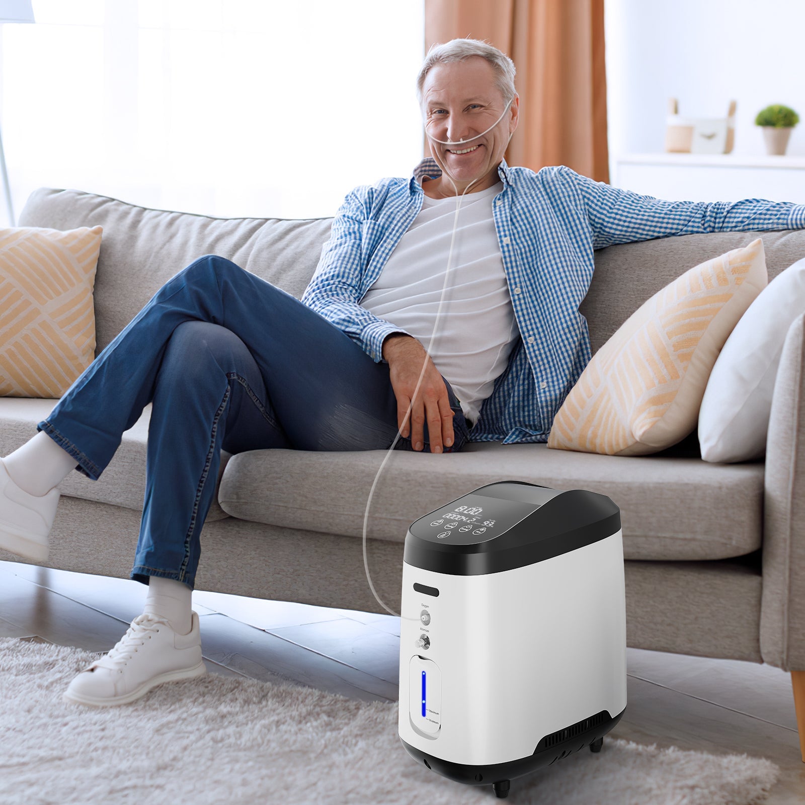 VARON VH-2 Pro | Continuous Flow Home Oxygen Concentrator (1-8 settings)
