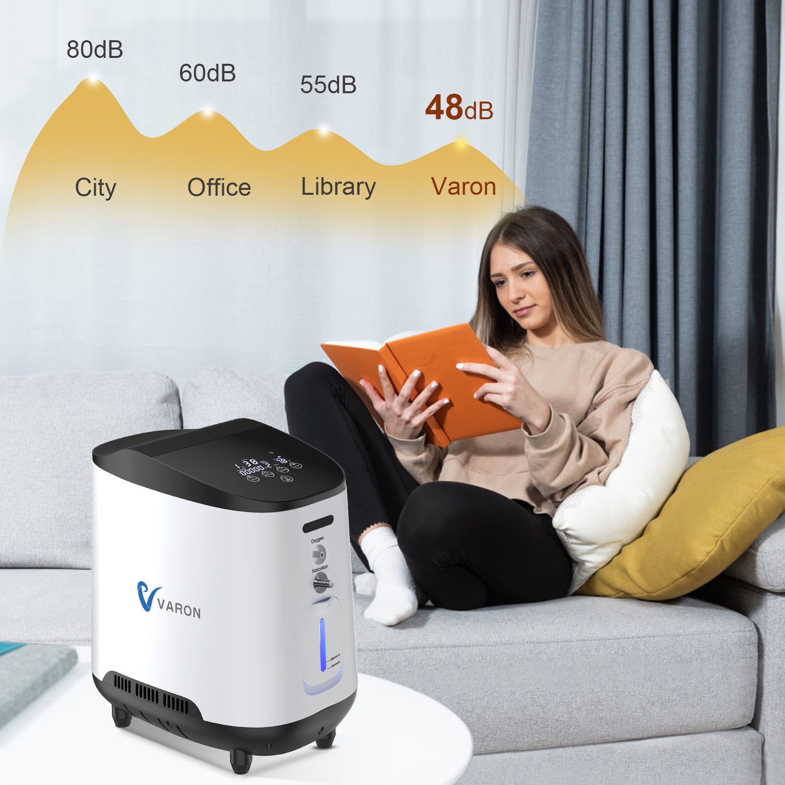 VARON VH-2 | Continuous Flow Home Oxygen Concentrator (1-7 settings)