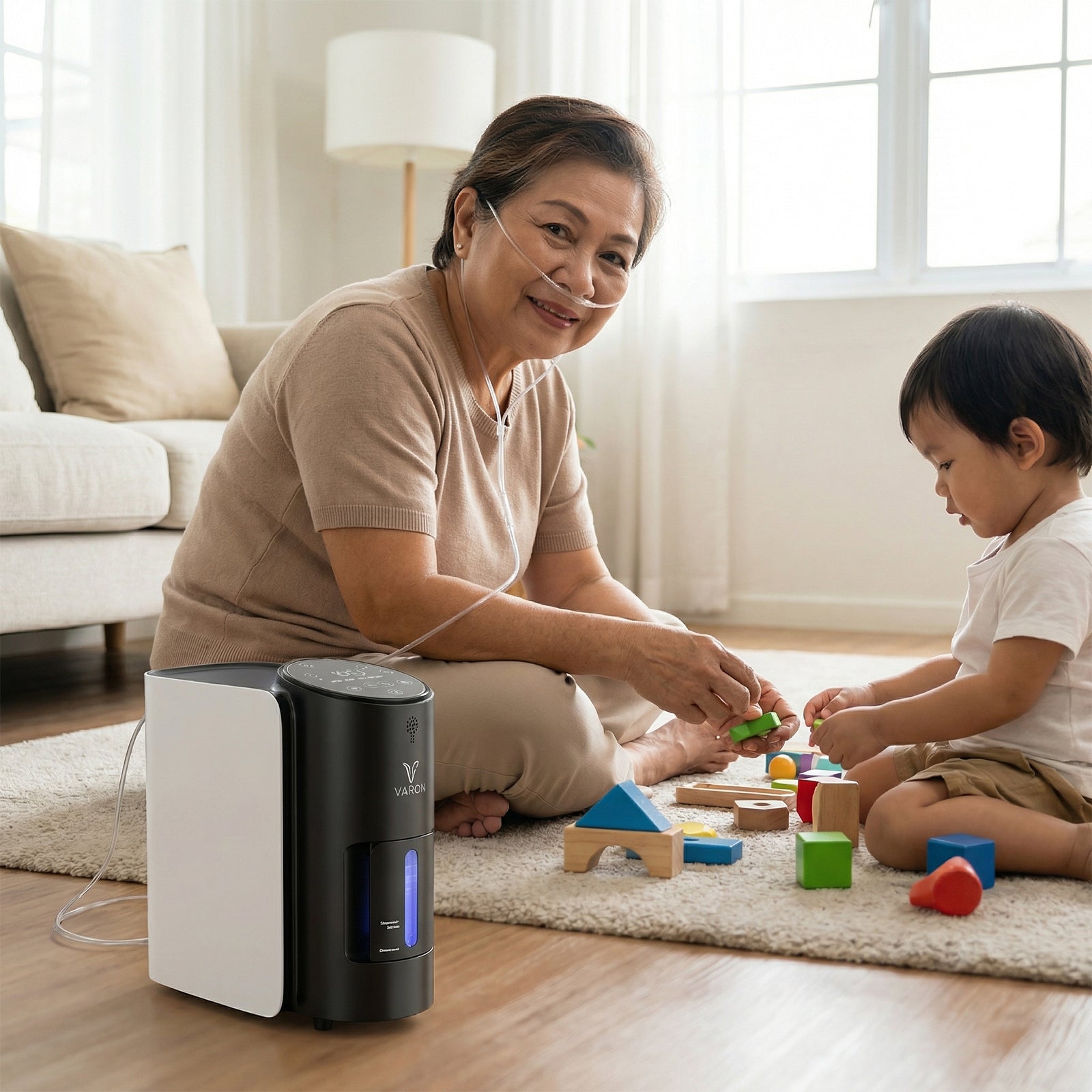 VARON VH-1 | Continuous Flow Home Oxygen Concentrator (1-7 settings)