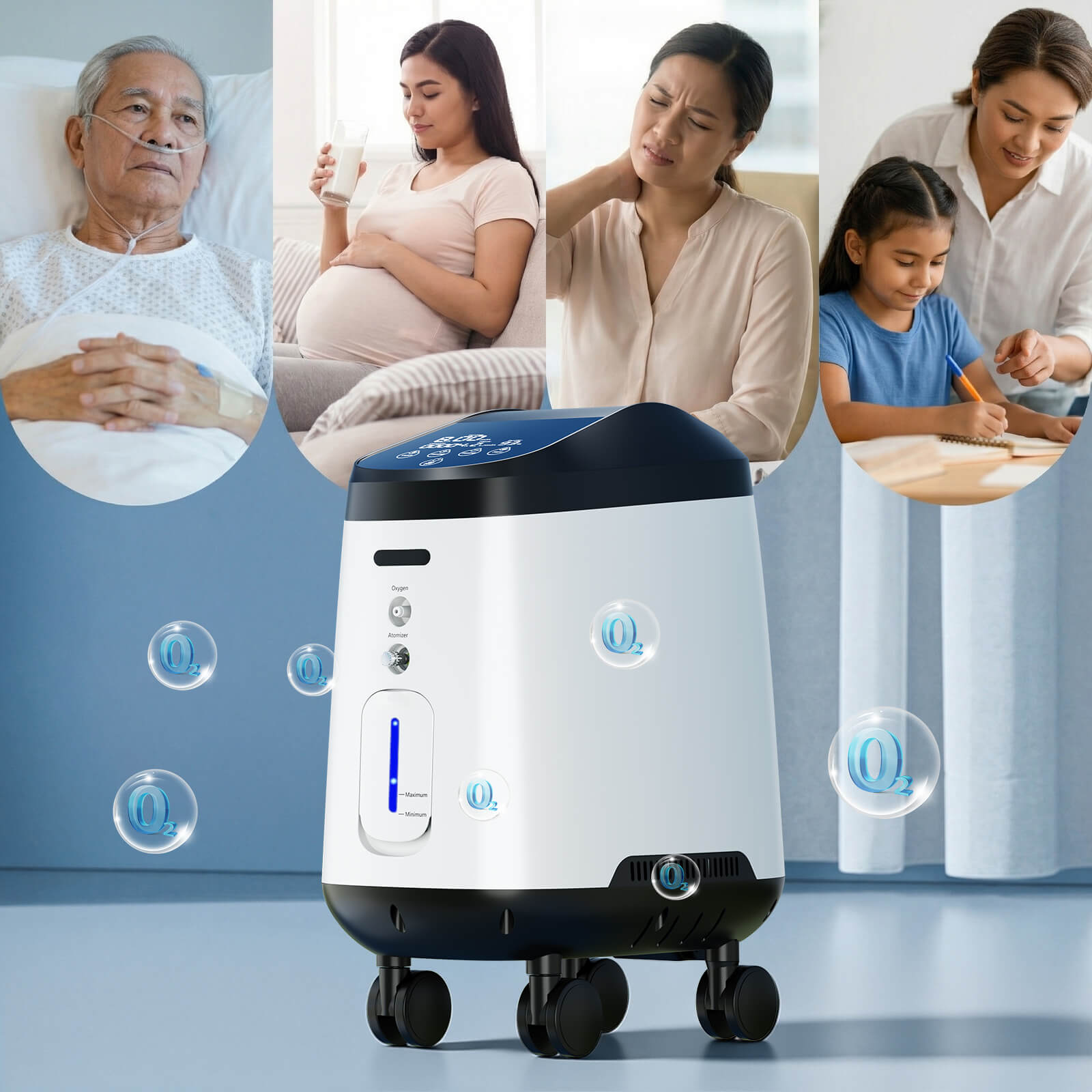 VARON VH-2 Pro | Continuous Flow Home Oxygen Concentrator (1-8 settings)