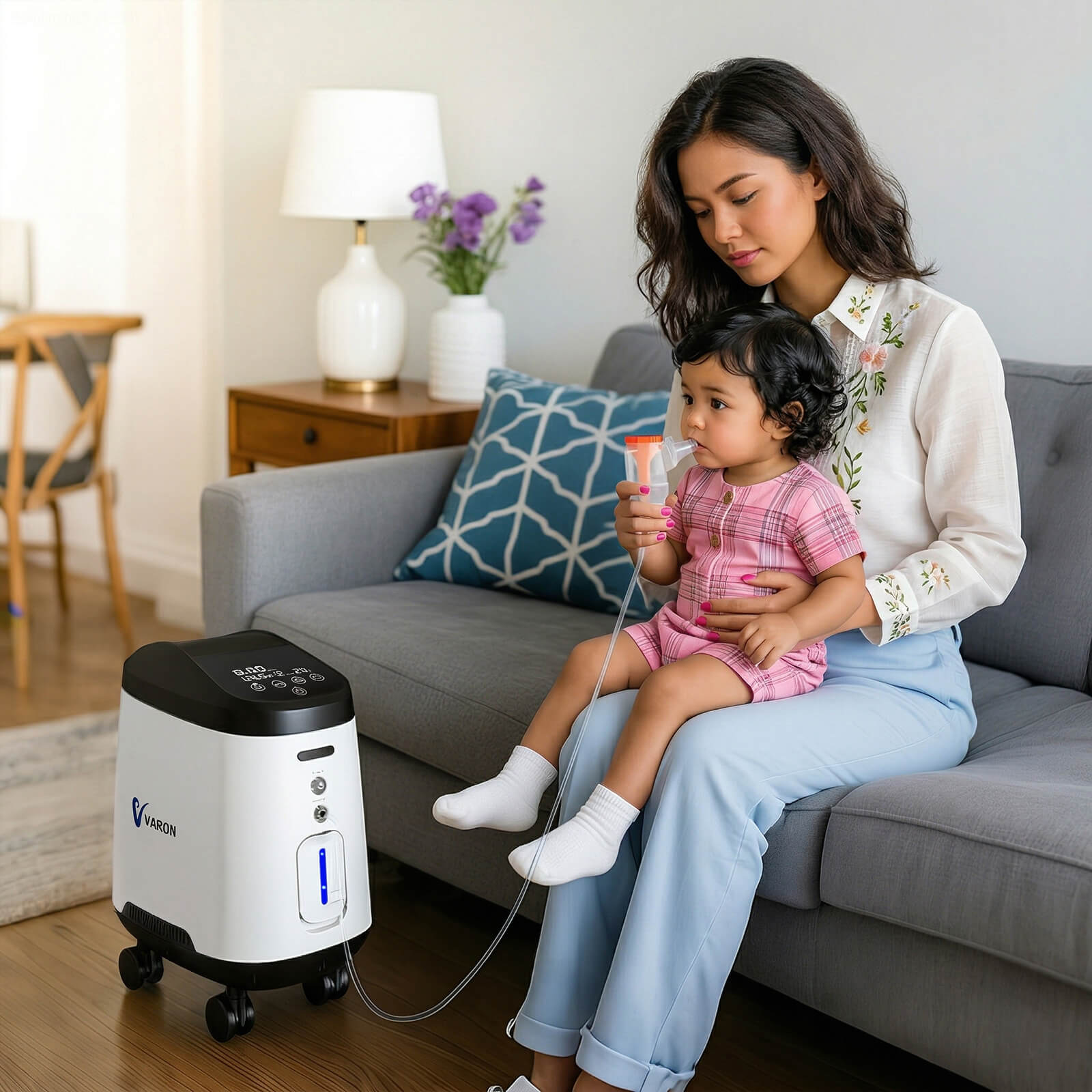 VARON VH-2 Pro | Continuous Flow Home Oxygen Concentrator (1-8 settings)