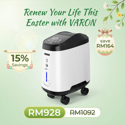 VARON VH-2 Pro | Continuous Flow Home Oxygen Concentrator (1-8 settings)