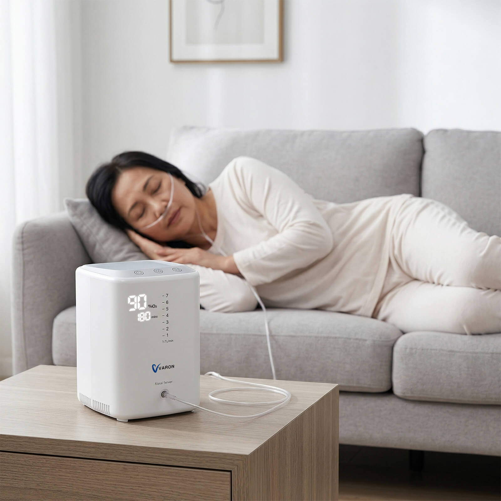 VARON VH-3 | Continuous Flow Home Oxygen Concentrator (1-7 settings)