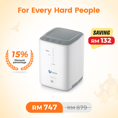 VARON VH-3 | Continuous Flow Home Oxygen Concentrator (1-7 settings)