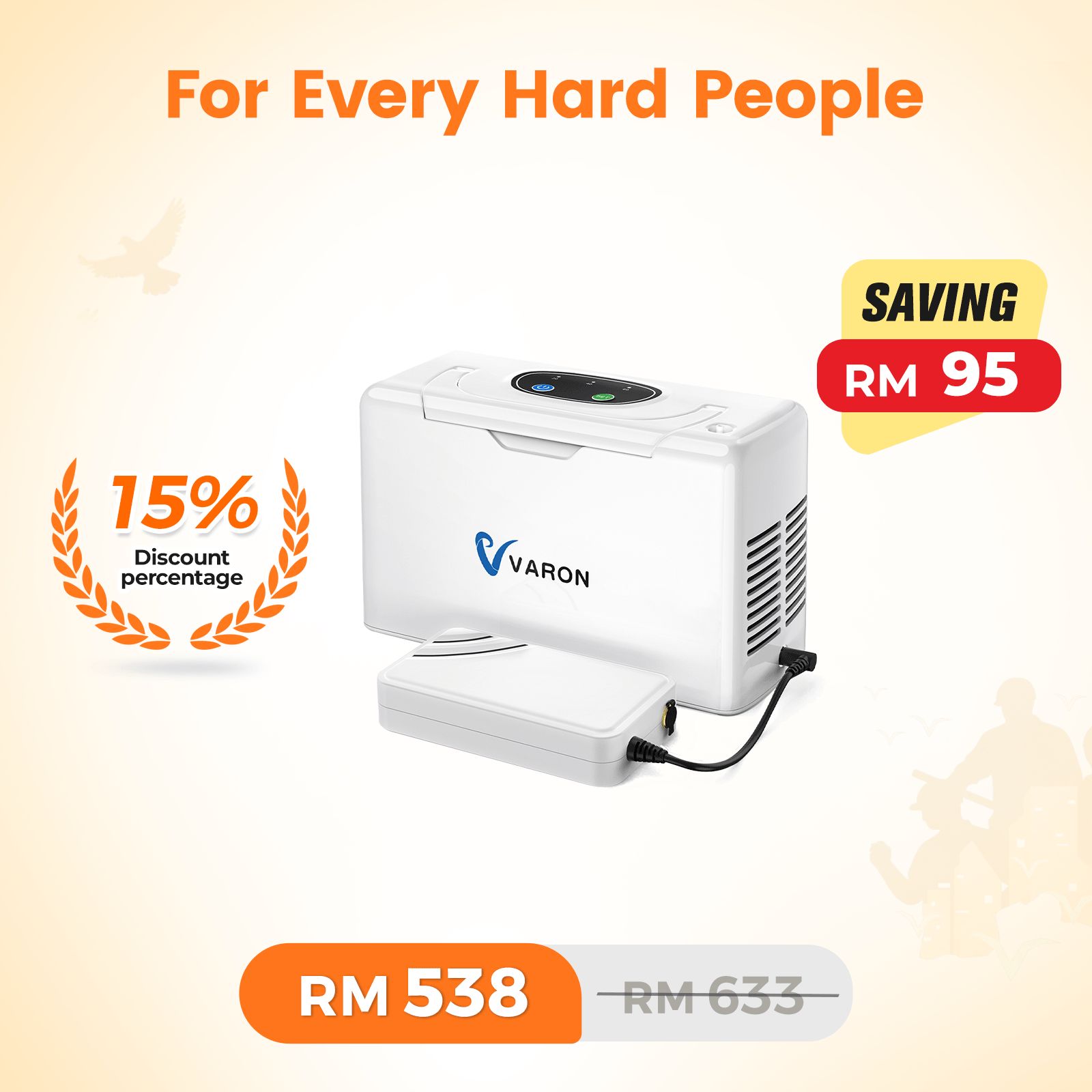 VARON VL-2 |  3L On-the-Go Oxygen Companion