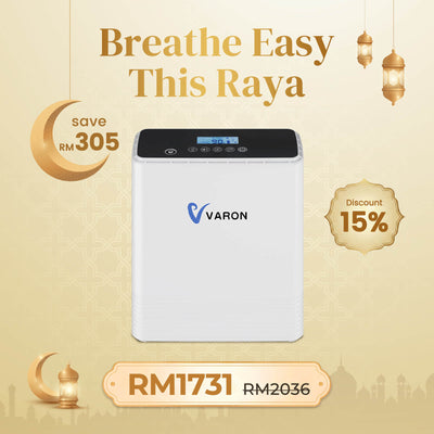 VARON VP-6 | Continuous Flow Portable Oxygen Concentrator (1-6 settings)