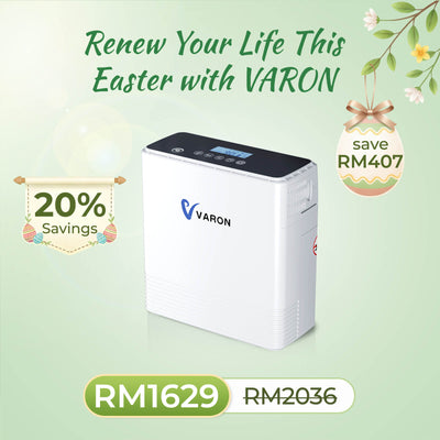VARON VP-6 | Continuous Flow Portable Oxygen Concentrator (1-6 settings)