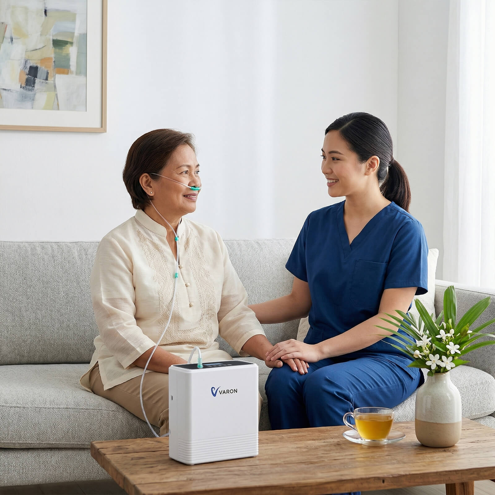 VARON VP-6 | Continuous Flow Portable Oxygen Concentrator (1-6 settings)